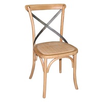 Bolero Natural Wooden Dining Chairs with Backrest (Pack of 2) - Cafe Chairs (GG656) - GG656