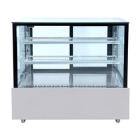 Bonvue Black Trim Square Glass Cake Display 2 Shelves 1200X700X1100 - Cake Display Fridges (SSU120-2XB) - SSU120-2XB