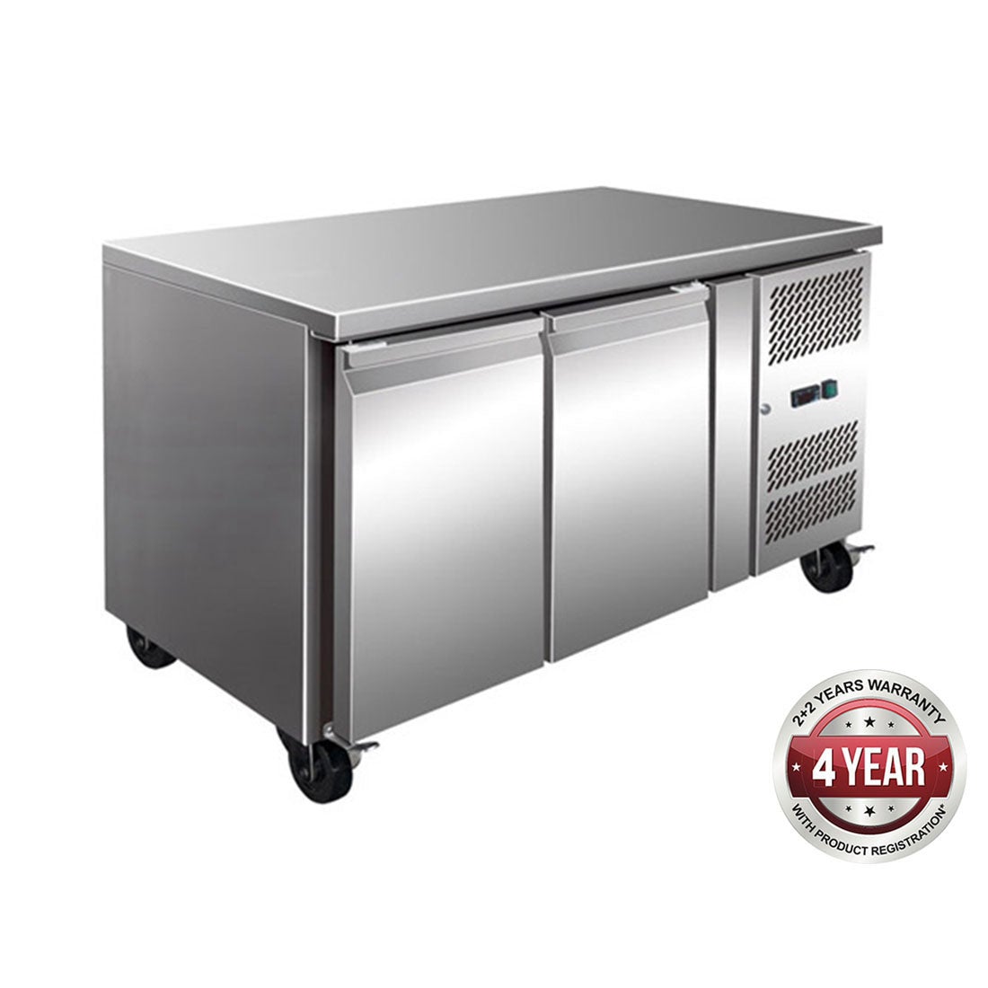 Thermaster Tropicalized ISED 2 Door Gastronorm Bench Freezer GN2100BT Under Bench Freezers