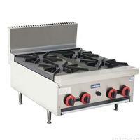 GasMax Gas Cook Top 4 Burner With Flame Failure - Commercial Gas Cooktops (RB-4E) - RB-4E