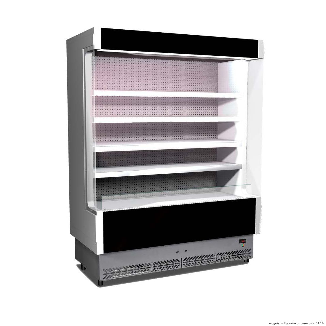 ItaliaCool Open Chiller with 4 Shelves - TDVC80-CA-150 Supermarket Fridges & Freezers