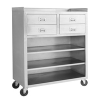 Modular Systems Mobile Cabinet With 4 Drawers And 3 Shelves - Commercial Kitchen Cabinets (MS116) - MS116