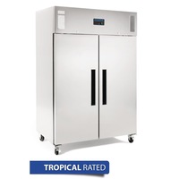 Polar G-Series 2 Door Upright Freezer Stainless Steel 1200Ltr - Commercial Upright Freezers (DL896-A) - DL896-A