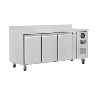 Polar U-Series 3 Counter Door Freezer with Upstand 417Ltr - Under Bench Freezers (DL917-A) - DL917-A