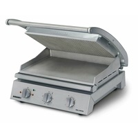 Roband Grill Station 8 slice, ribbed top plate, 13 Amp - Commercial Sandwich Presses (RB-GSA815R) - GSA815R-RB