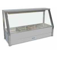 Roband Straight Glass Hot Food Display Bar, 4 pans single row - Hot Bain Marie (RB-E14) - E14-RB