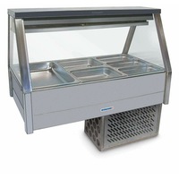 Roband Straight Glass Refrigerated Display Bar 6 pans - Piped and Foamed only (no motor) - Cold Bain Maries (RB-EFX23RD) - EFX23RD-RB