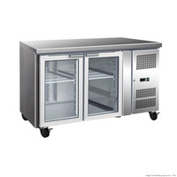 Thermaster 2 Glass Door Gastronorm Bench Fridge - Under Bench Fridges (GN2100TNG) - GN2100TNG