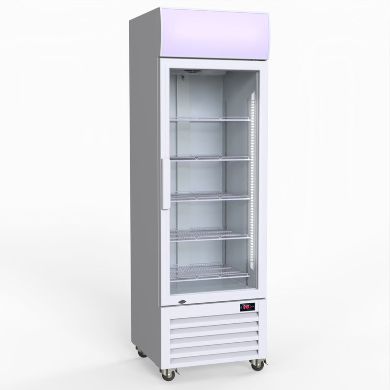 Buy Thermaster 370L Single Glass Door Colourbond Upright Drink Fridge