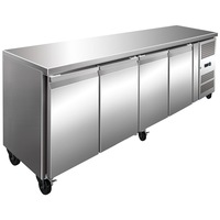 Thermaster S/S Four Door Bench Fridge 511L - Under Bench Fridges (FE4100TN) - FE4100TN