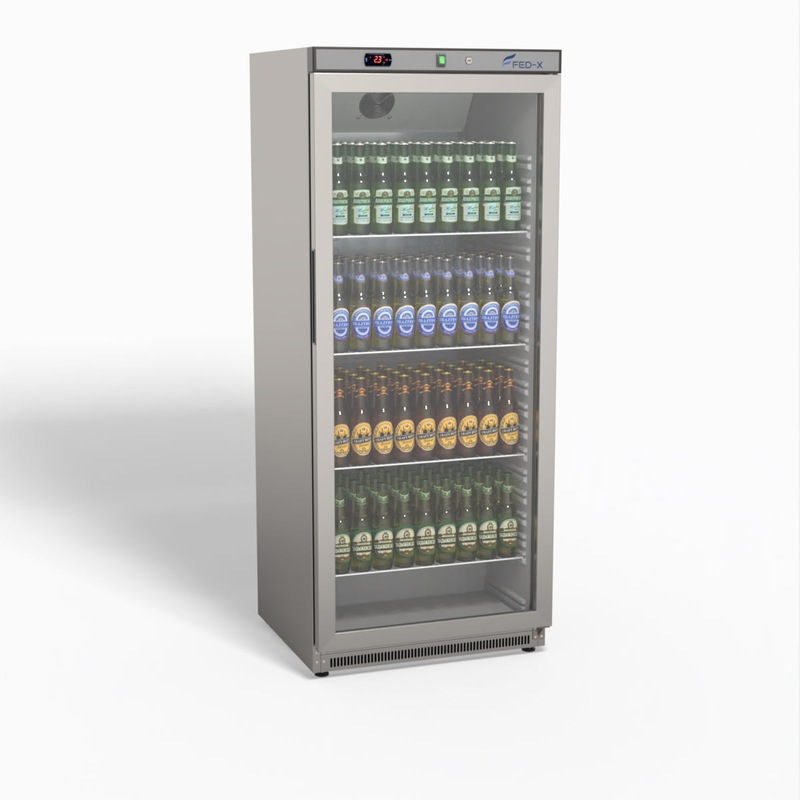 Buy Thermaster Stainless Steel Upright Static Display Fridge XR600SG ...