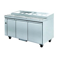 Thermaster Three Door Deluxe Pizza Prep Bench - Pizza Prep Fridges (PWB150) - PWB150