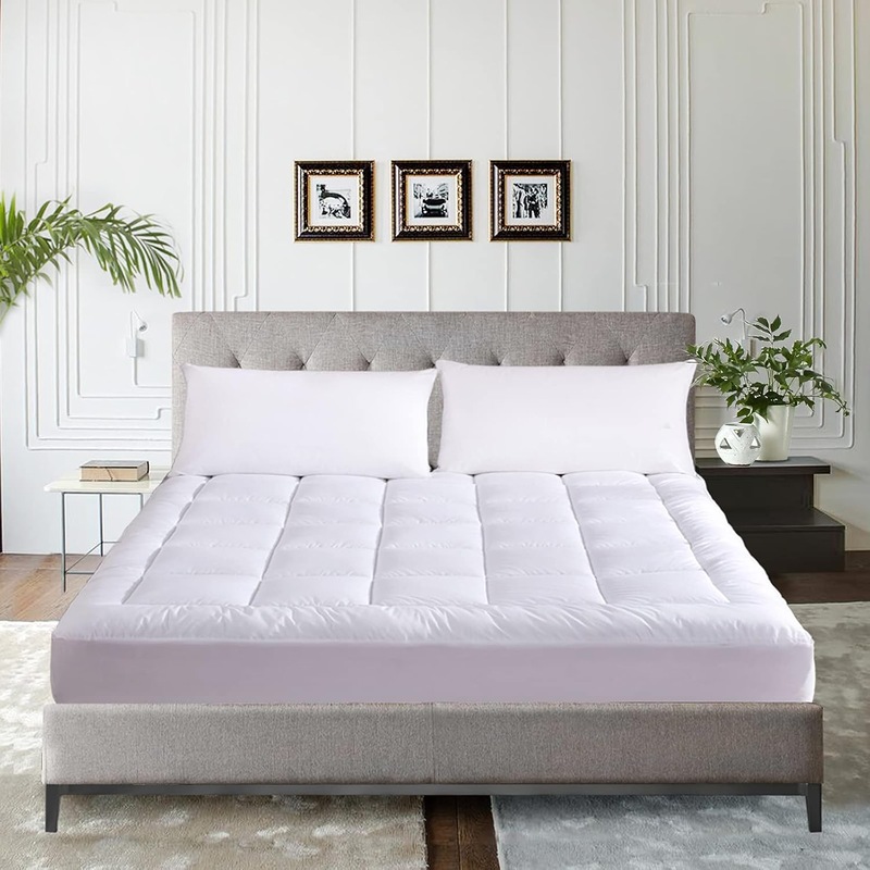 Buy 1000GSM Ultra Soft AntiBacterial Hypoallergenic Cooling Bamboo Mattress Topper & Pads MyDeal