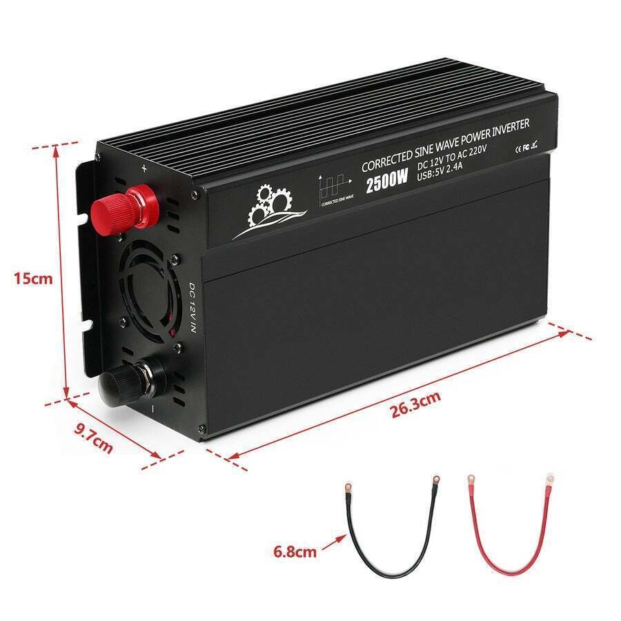 Buy 2500W/5000W Power Inverters 12V DC to 220V AC Car Caravan Boat