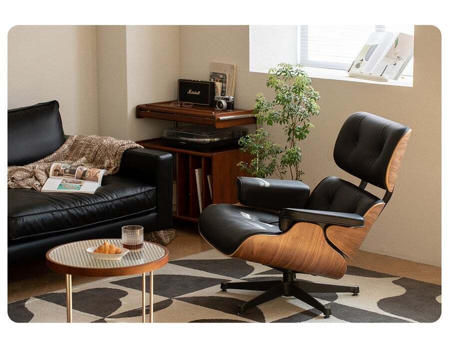 Buy New Walnut Eames Lounge Chair and Ottoman Set Home Office Sofa