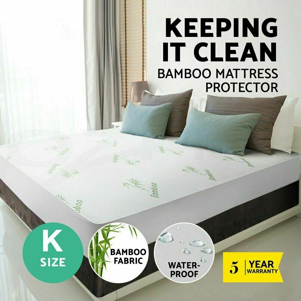 Premium Waterproof Bamboo Mattress Protector Cover Cooling Soft Mattress Cover Fitted Vinyl Free Bed Pad Covers
