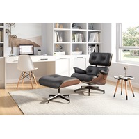 Walnut Eames Lounge Chair and Ottoman Set Home Office Sofa Chair Swivel Recline Chair Replica Furniture