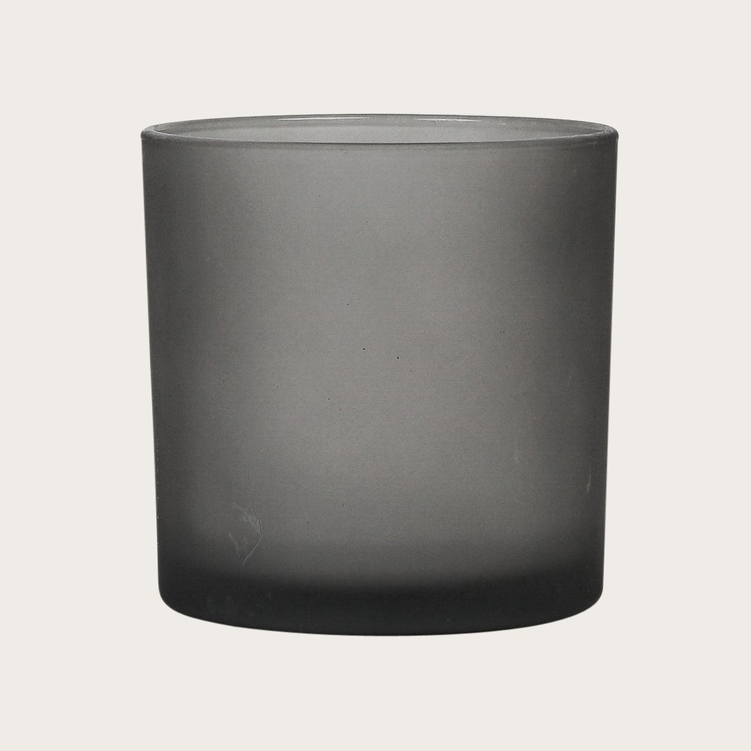 Mila Large Frosted Candle Holders in Grey (Save 53%)