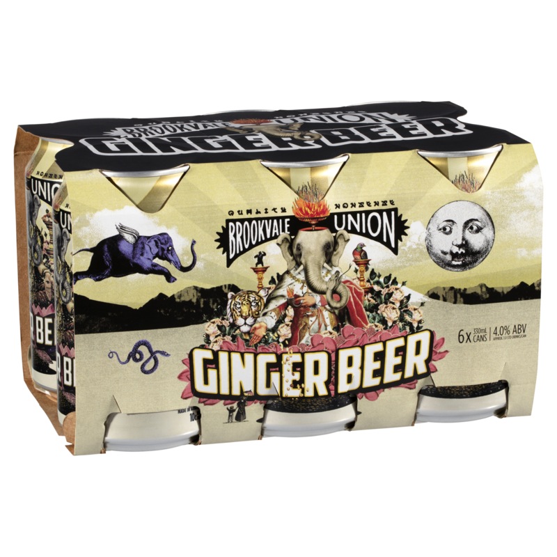 Buy Brookvale Union Ginger Beer Case 24 x 330mL MyDeal