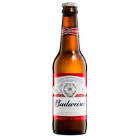 Budweiser, American-style Lager, Crisp and Refreshing Beer, 4.5% ABV, 330mL (Case of 24 Bottles)