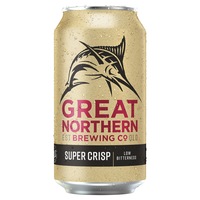 Great Northern Super Crisp Lager, Smooth & Refreshing Finish, 3.5% ABV, 375mL (Case of 24 Cans)