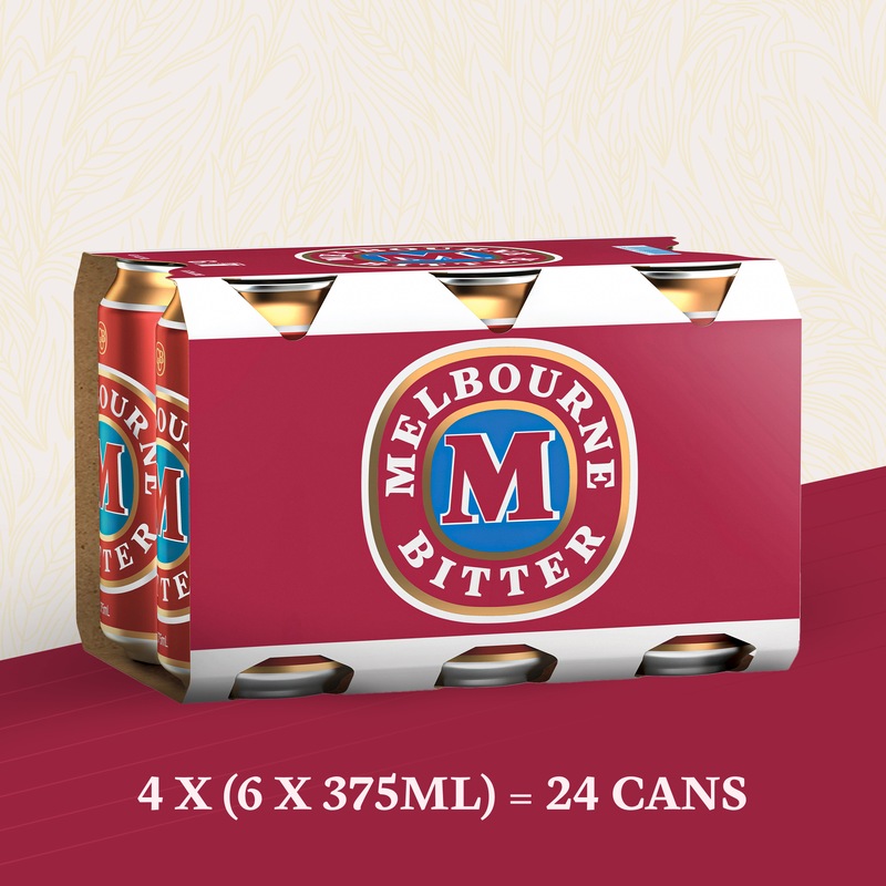 Buy Melbourne Bitter Beer Case 24 x 375mL Cans MyDeal