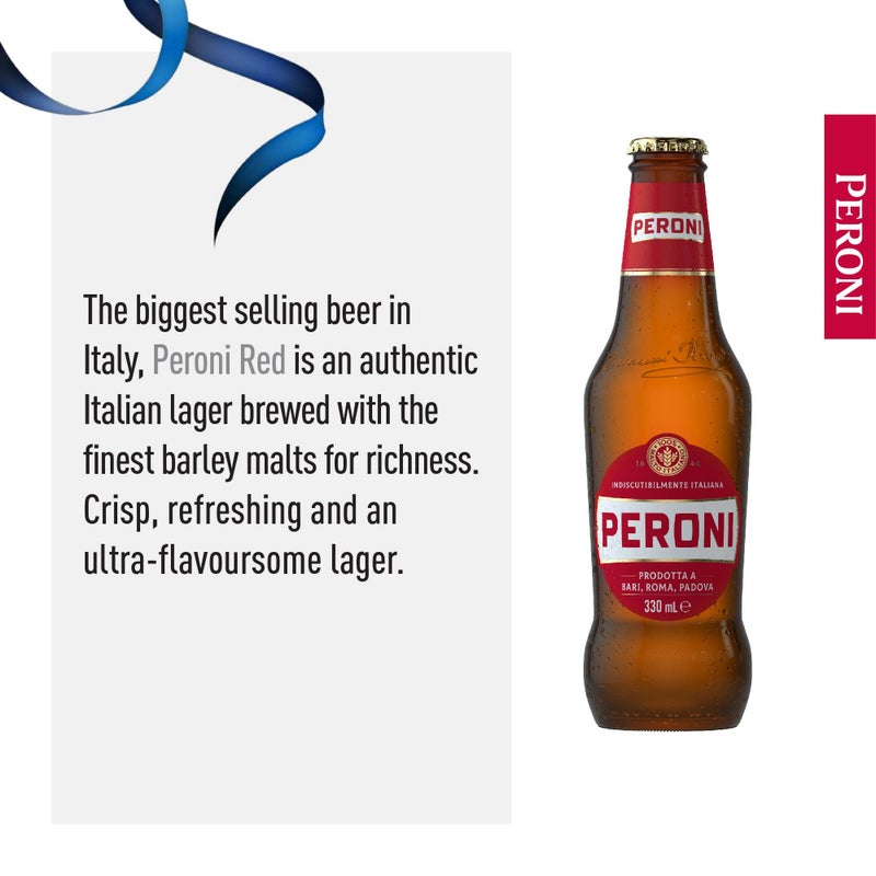 Buy Peroni Red Beer Case 24 x 330mL Bottles - MyDeal
