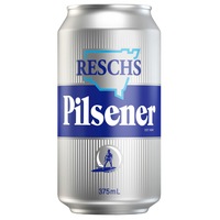 Reschs Pilsener, Iconic Australian Beer, Refreshing & Dry Finish, 4.4% ABV, 375mL (Case of 24 Cans)