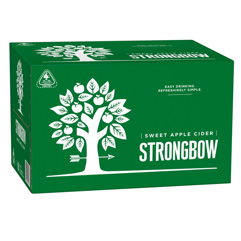 Buy Strongbow Sweet Apple Cider Case 24 x 355mL Bottles MyDeal
