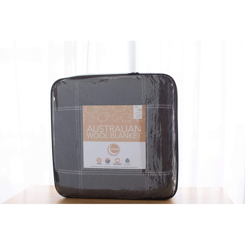 Buy Australian Made Wool Plaid Square Dark Blankets by Bambi MyDeal