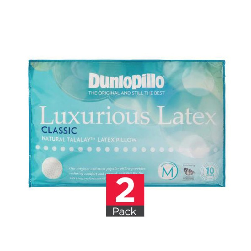 Buy Dunlopillo Classic 2 Pack Genuine Luxurious Talalay Latex Medium