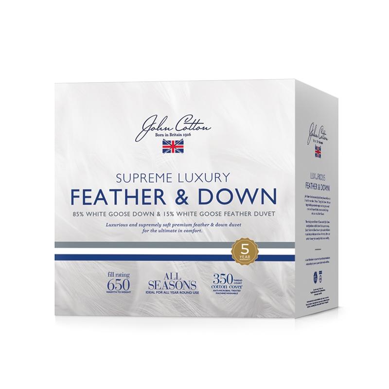 John Cotton Supreme Luxury 85-15 Goose Down & Feather Quilt