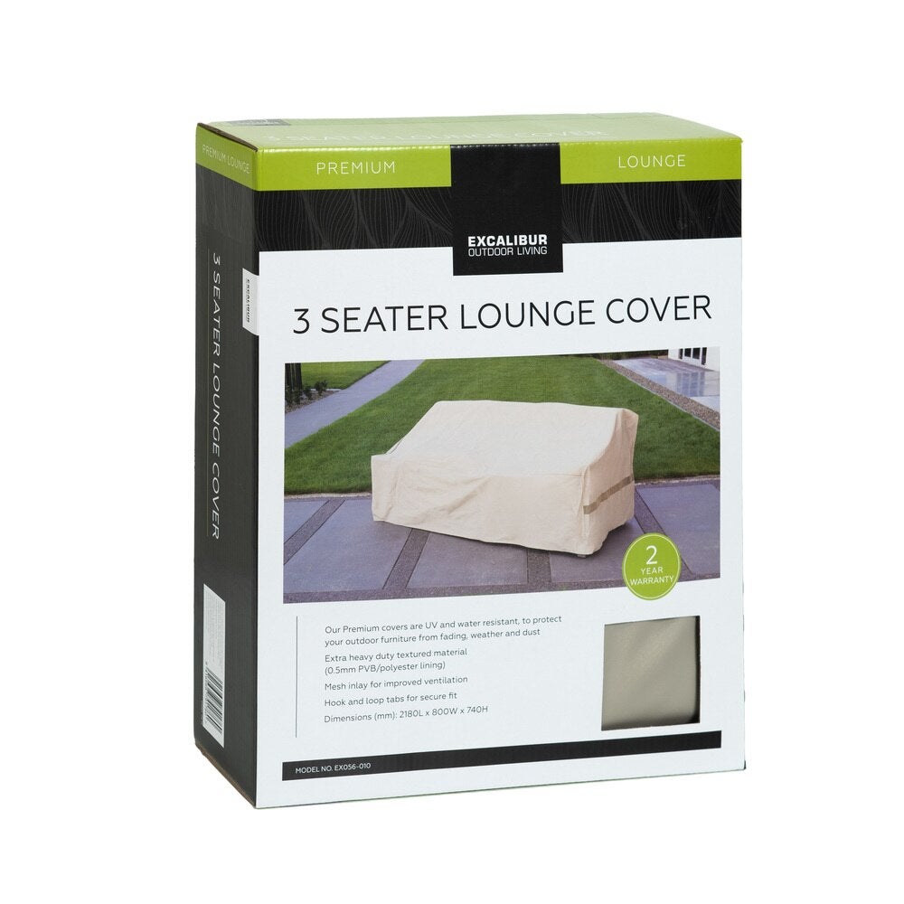 Excalibur Outdoor Living 3 Seater Lounge Cover Beige