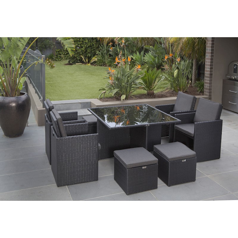 excalibur outdoor living seaside 9 piece dining setting