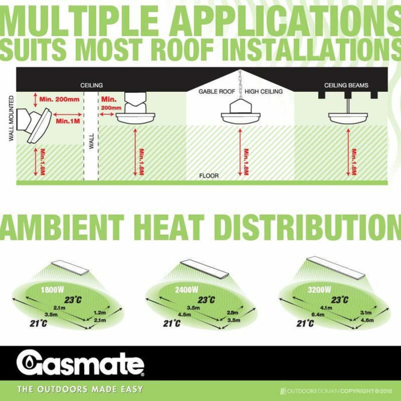 Buy Gasmate Optimum 3200w Outdoor Electric Radiant Heater - MyDeal