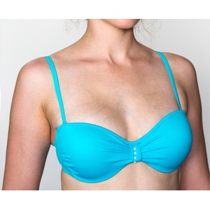 Aqua Perla Womens Florida Blue Underwired Bikini Top