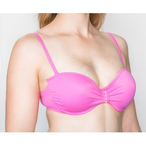 Aqua Perla Womens Florida Pink Underwired Bikini Top