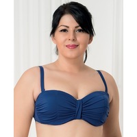 Aqua Perla Womens Harmony Blue Bikini Top Plus size