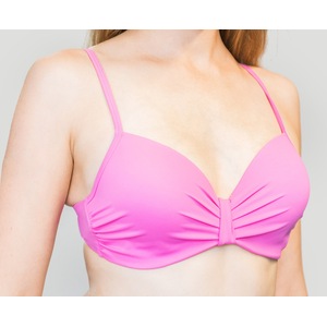 Aqua Perla Womens Ipanema Pink Underwired Bikini Top