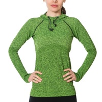 Jerf Womens Linga Green Seamless Hoodie