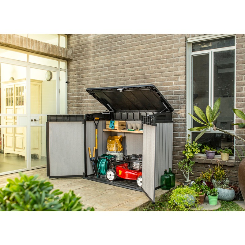 Buy KETER Elite Store Outdoor Storage/Wheelie Bin Shed (Deco Grey