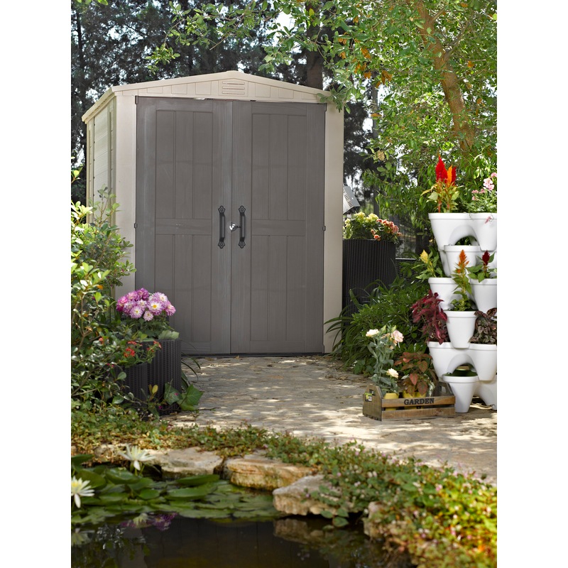 Buy KETER Factor 6x6 Outdoor Storage/Garden Shed (Taupe/Beige) MyDeal