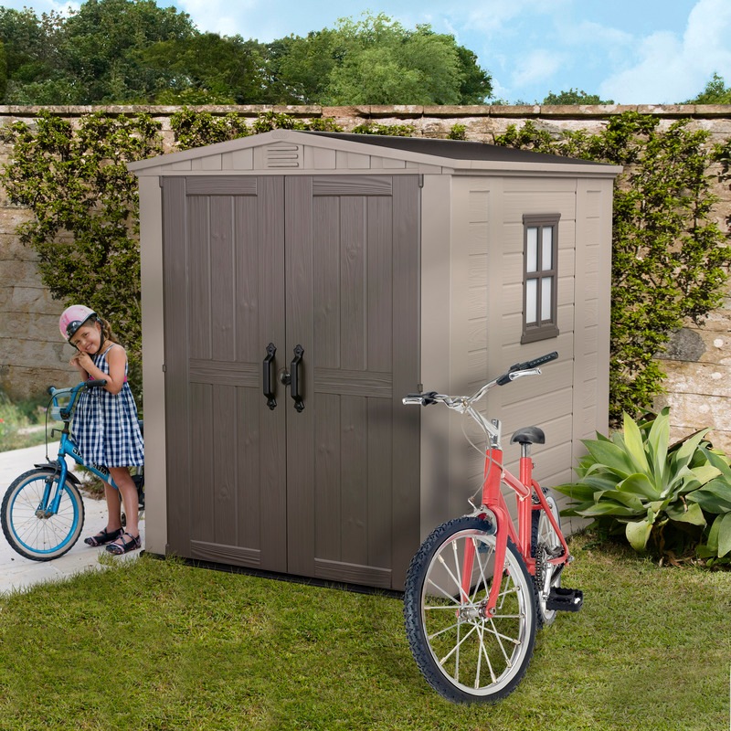 Buy KETER Factor 6x6 Outdoor Storage/Garden Shed (Taupe/Beige) MyDeal