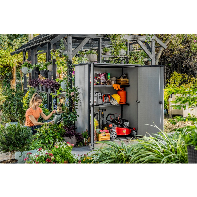 Buy KETER High Store Outdoor Storage/Wheelie Bin Shed (Deco Grey