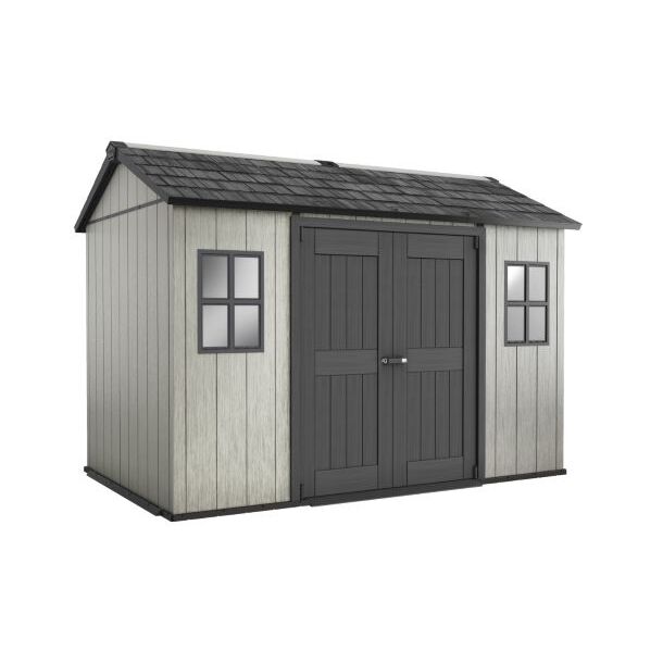 KETER Oakland 1175 Large Outdoor Storage/Garden Shed (Deco Grey/Anthracite)