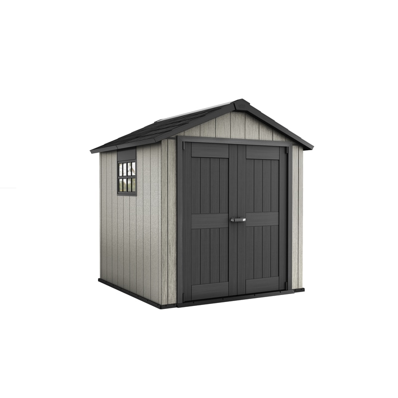 KETER Factor 8x6 Large Outdoor Storage/Garden Shed (Taupe/Beige) - MyDeal