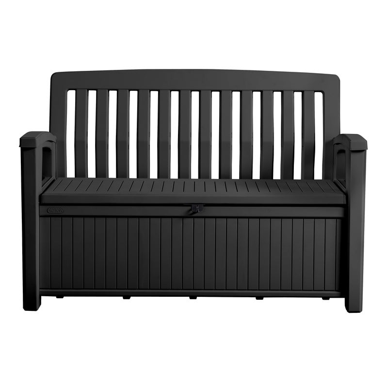 KETER Patio Storage Bench Outdoor Storage Box Seat (Anthracite)