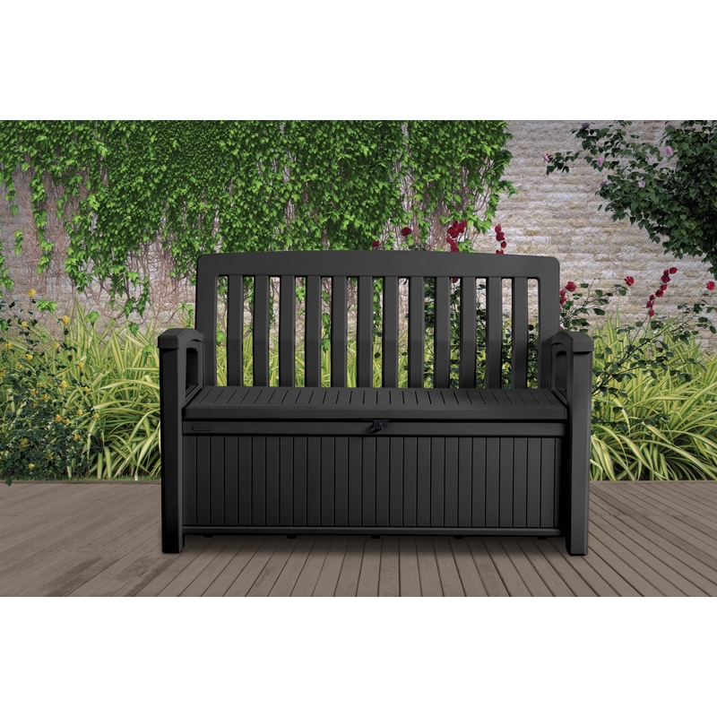 Keter Patio Storage Bench Outdoor Box Seat Anthracite Benches 7290106935761 Keter Patio Storage Bench Outdoor, Outdoor Bench Seat With Storage Australia