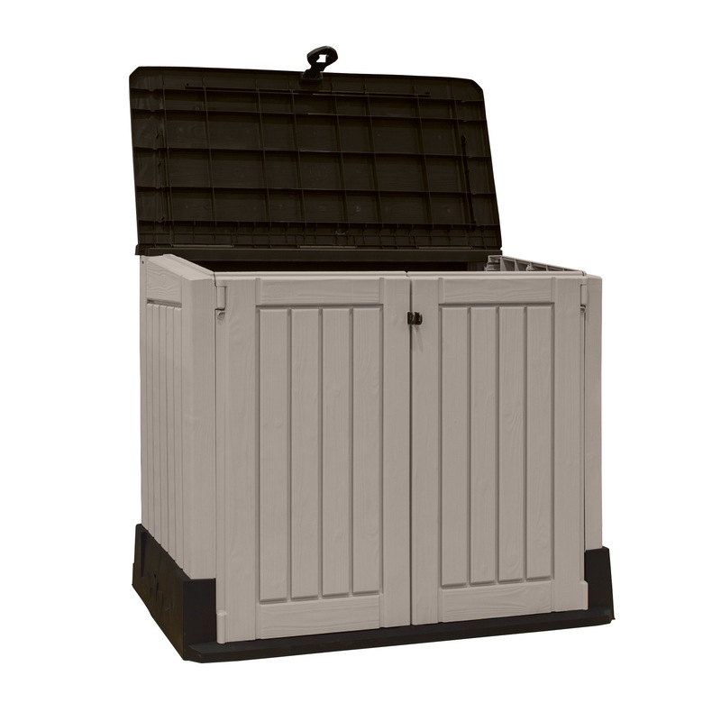 Buy KETER StoreItOut Midi Outdoor Storage/Wheelie Bin Shed (Taupe/Beige) MyDeal