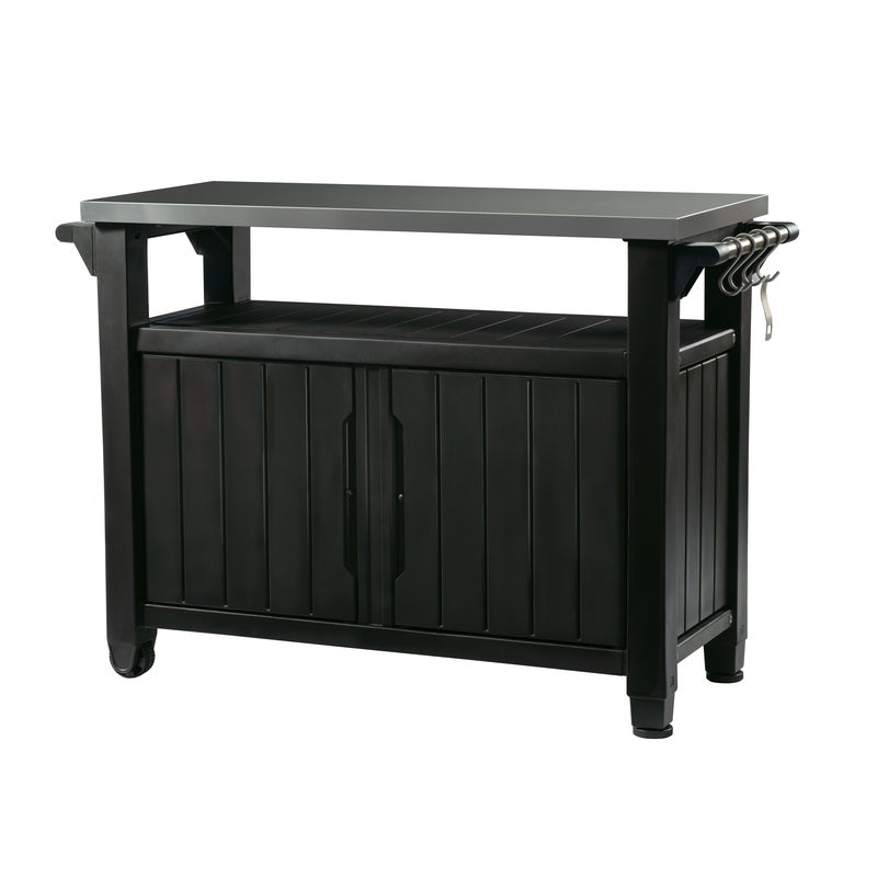 KETER Unity XL Outdoor/Indoor Storage /Entertainment Cabinet (Black)